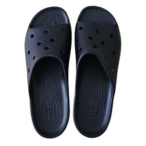 Crocs Unisex Classic Slide Sandals, Black Size 10M/12W